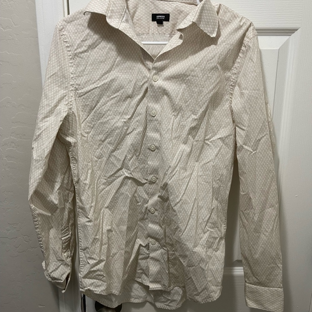 Express Cream Patterned Shirt